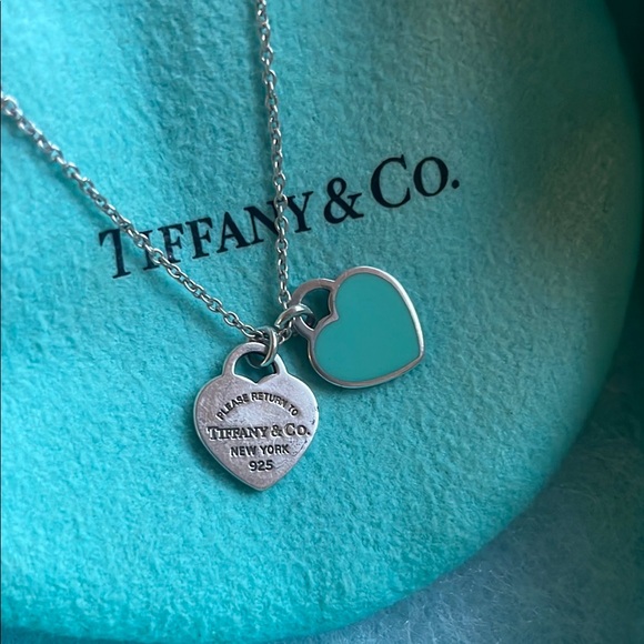 Tiffany & Co. Silver Heart Necklace - Turquoise - Picture 2 of 4
